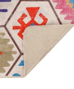 vidaXL Vloerkleed wasbaar anti-slip 120x180 cm meerkleurig