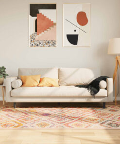 vidaXL Vloerkleed wasbaar anti-slip 120x180 cm meerkleurig