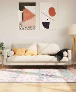 vidaXL Vloerkleed wasbaar anti-slip 120x180 cm meerkleurig