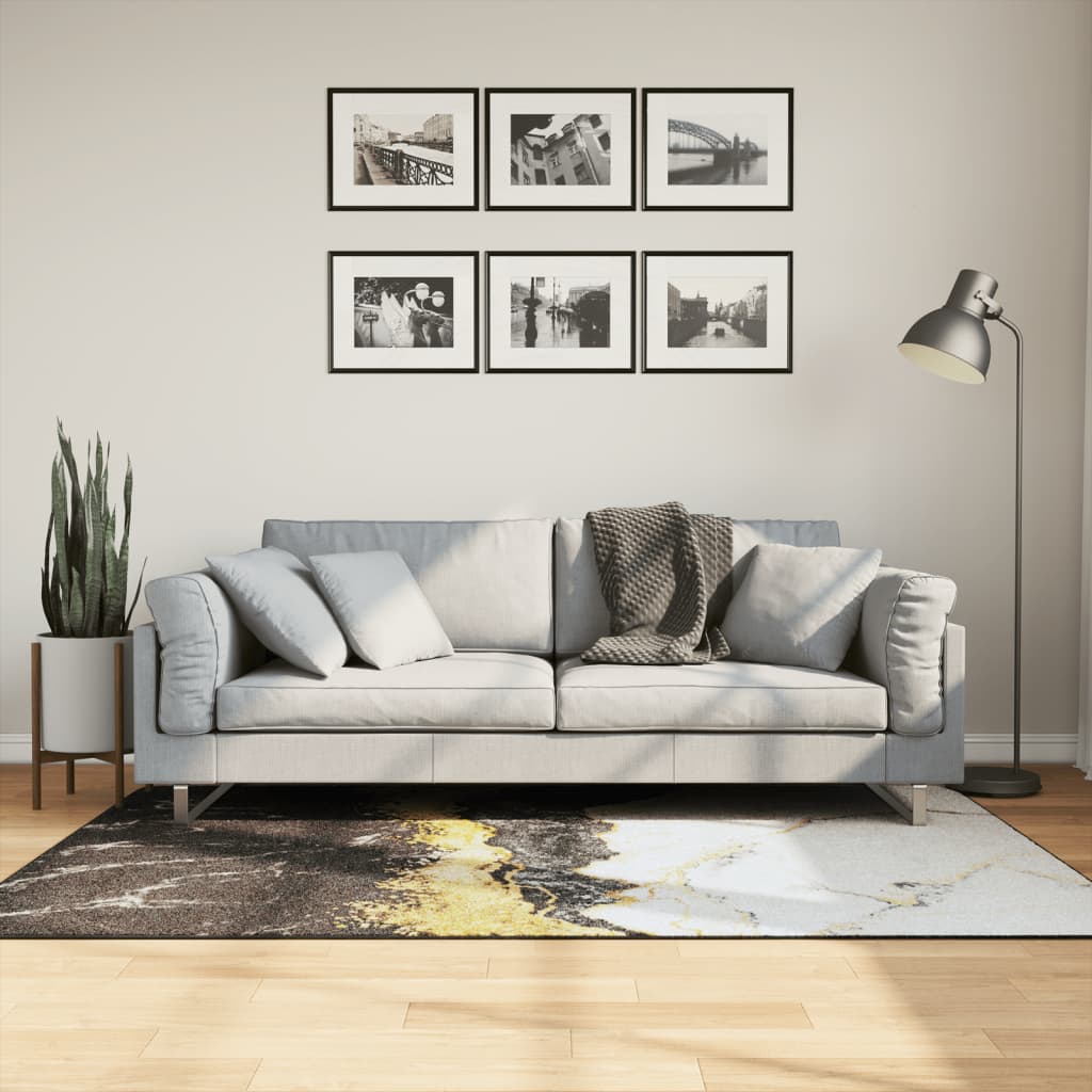 vidaXL Vloerkleed wasbaar anti-slip 120x180 cm meerkleurig