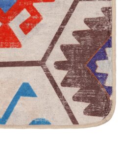 vidaXL Vloerkleed wasbaar anti-slip 160x230 cm meerkleurig