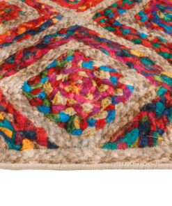 vidaXL Vloerkleed wasbaar anti-slip 160x230 cm meerkleurig