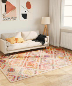 vidaXL Vloerkleed wasbaar anti-slip 160x230 cm meerkleurig