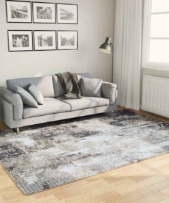 vidaXL Vloerkleed wasbaar anti-slip 160x230 cm meerkleurig