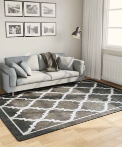 vidaXL Vloerkleed wasbaar anti-slip 160x230 cm zwart en wit