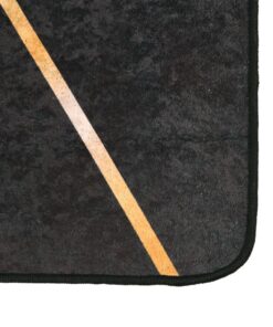 vidaXL Vloerkleed wasbaar anti-slip 190x300 cm zwart en goudkleurig