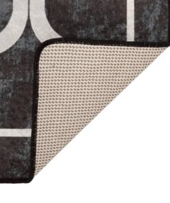 vidaXL Vloerkleed wasbaar anti-slip 190x300 cm zwart en wit