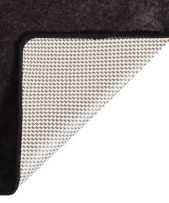 vidaXL Vloerkleed wasbaar anti-slip 400x300 cm antracietkleurig
