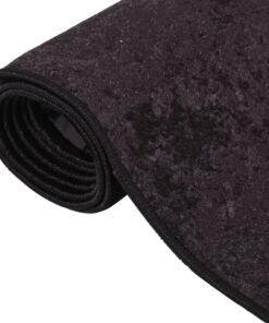 vidaXL Vloerkleed wasbaar anti-slip 400x300 cm antracietkleurig
