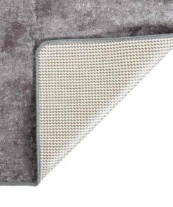 vidaXL Vloerkleed wasbaar anti-slip 400x300 cm grijs