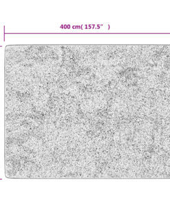 vidaXL Vloerkleed wasbaar anti-slip 400x300 cm grijs