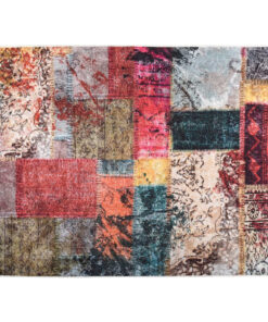 vidaXL Vloerkleed wasbaar anti-slip 400x300 cm meerkleurig