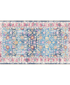 vidaXL Vloerkleed wasbaar anti-slip 80x150 cm meerkleurig