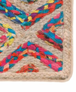 vidaXL Vloerkleed wasbaar anti-slip 80x150 cm meerkleurig