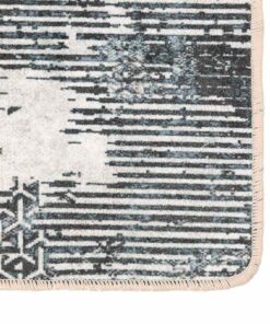 vidaXL Vloerkleed wasbaar anti-slip 80x150 cm meerkleurig