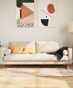 vidaXL Vloerkleed wasbaar anti-slip 80x150 cm meerkleurig