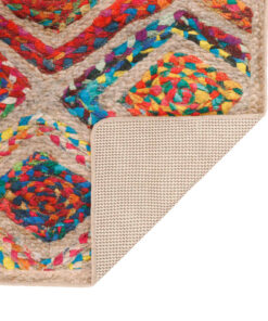 vidaXL Vloerkleed wasbaar anti-slip 80x150 cm meerkleurig