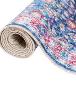 vidaXL Vloerkleed wasbaar anti-slip 80x150 cm meerkleurig