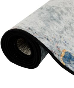 vidaXL Vloerkleed wasbaar anti-slip 80x150 cm meerkleurig
