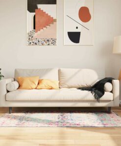 vidaXL Vloerkleed wasbaar anti-slip 80x150 cm meerkleurig