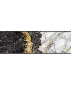 vidaXL Vloerkleed wasbaar anti-slip 80x300 cm meerkleurig