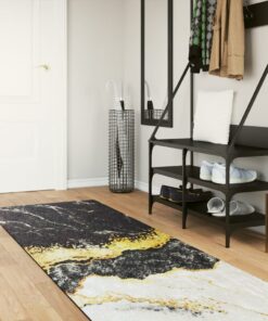 vidaXL Vloerkleed wasbaar anti-slip 80x300 cm meerkleurig