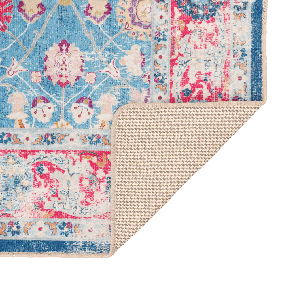 vidaXL Vloerkleed wasbaar anti-slip 80x300 cm meerkleurig