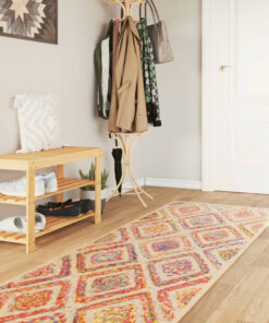 vidaXL Vloerkleed wasbaar anti-slip 80x300 cm meerkleurig