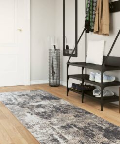 vidaXL Vloerkleed wasbaar anti-slip 80x300 cm meerkleurig