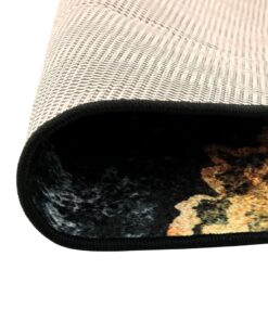 vidaXL Vloerkleed wasbaar anti-slip Ø 120 cm meerkleurig