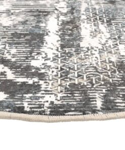 vidaXL Vloerkleed wasbaar anti-slip Ø 120 cm meerkleurig