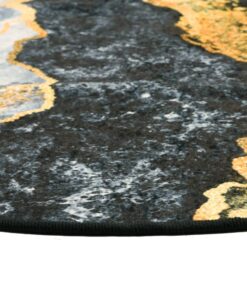 vidaXL Vloerkleed wasbaar anti-slip Ø 120 cm meerkleurig