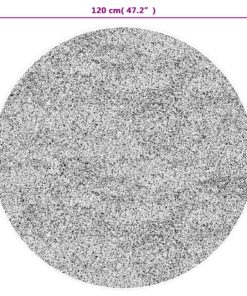 vidaXL Vloerkleed wasbaar anti-slip Ø 120 cm meerkleurig