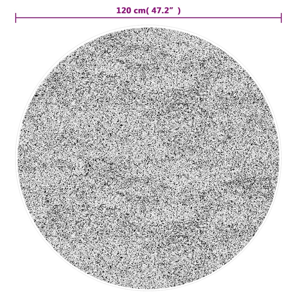 vidaXL Vloerkleed wasbaar anti-slip Ø 120 cm meerkleurig