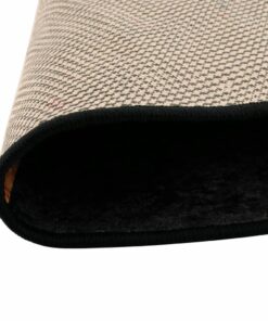 vidaXL Vloerkleed wasbaar anti-slip Ø 120 cm zwart en goudkleurig