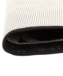 vidaXL Vloerkleed wasbaar anti-slip Ø 120 cm zwart en wit