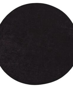 vidaXL Vloerkleed wasbaar anti-slip Ø 200 cm antracietkleurig