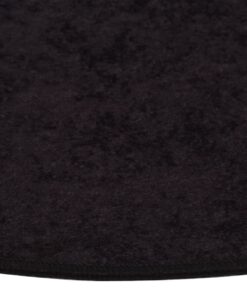 vidaXL Vloerkleed wasbaar anti-slip Ø 200 cm antracietkleurig