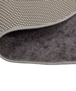 vidaXL Vloerkleed wasbaar anti-slip Ø 200 cm grijs