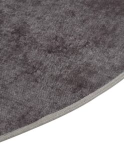 vidaXL Vloerkleed wasbaar anti-slip Ø 200 cm grijs