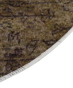 vidaXL Vloerkleed wasbaar anti-slip Ø 200 cm meerkleurig