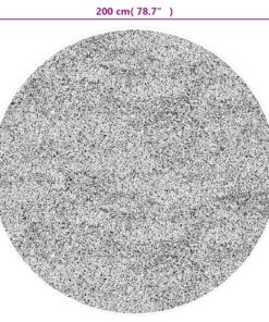 vidaXL Vloerkleed wasbaar anti-slip Ø 200 cm meerkleurig