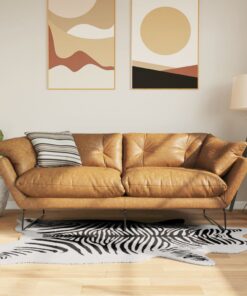 vidaXL Vloerkleed zebrapatroon wasbaar anti-slip 120x170 cm zwart wit