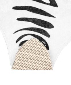 vidaXL Vloerkleed zebrapatroon wasbaar anti-slip 120x170 cm zwart wit