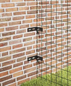 vidaXL Wand hoekverbinding 10 sets antraciet