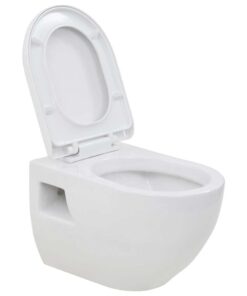 vidaXL Wandtoilet keramiek wit