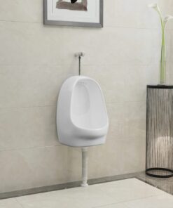 vidaXL Wandurinoir met spoelklep keramiek wit