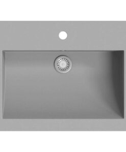 vidaXL Wasbak 600x450x120 mm graniet grijs