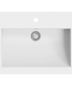 vidaXL Wasbak 600x450x120 mm graniet wit