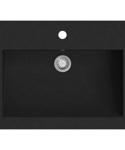 vidaXL Wasbak 600x450x120 mm graniet zwart